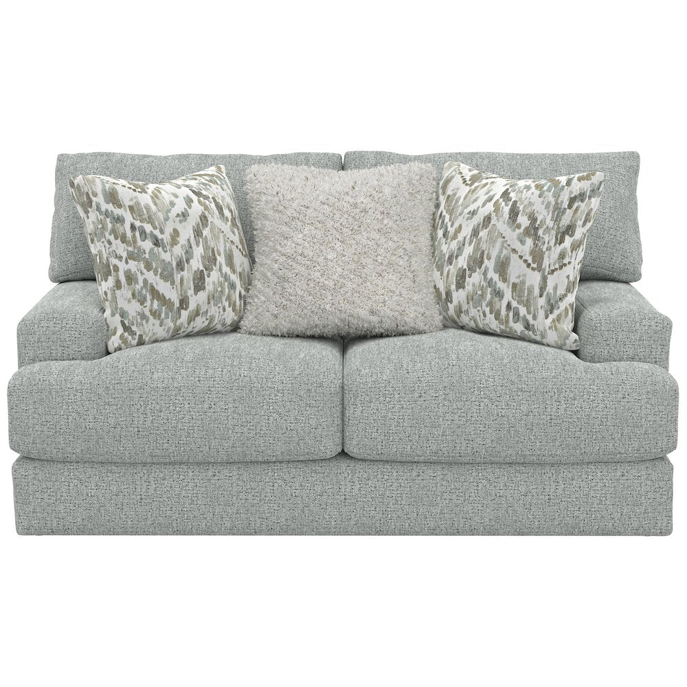 Brett Loveseat with Cuddler Cushions in Blue Color