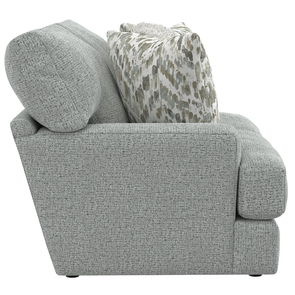Brett Loveseat with Cuddler Cushions in Blue Color