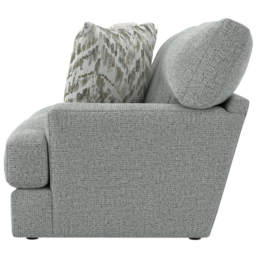Brett Loveseat with Cuddler Cushions in Blue Color