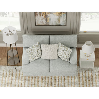 Brett Loveseat with Cuddler Cushions in Blue Color