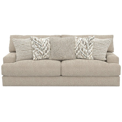 Brett 93" Sofa with Cuddler Cushions in Brown Color