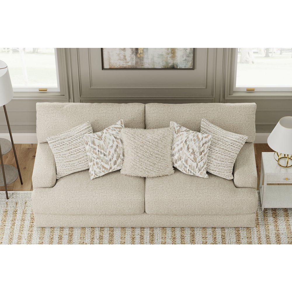 Brett 93" Sofa with Cuddler Cushions in Brown Color