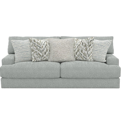 Brett 93" Sofa with Cuddler Cushions in Blue Color