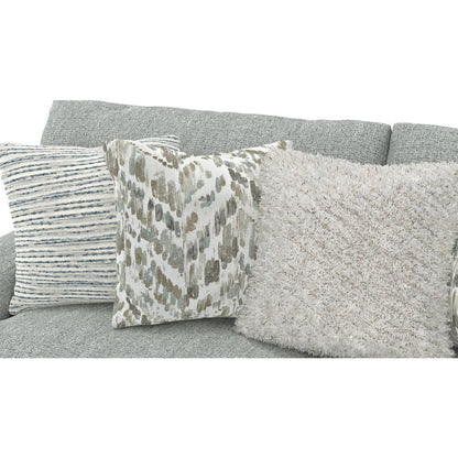 Brett 93" Sofa with Cuddler Cushions in Blue Color