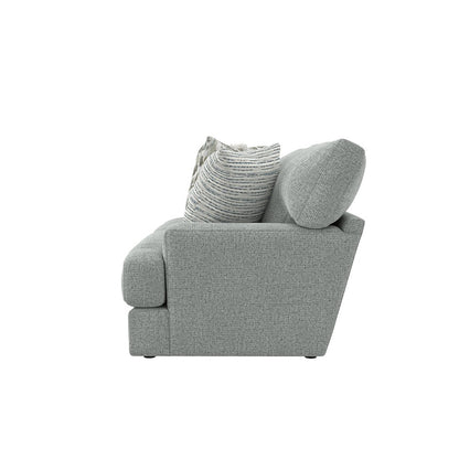 Brett 93" Sofa with Cuddler Cushions in Blue Color