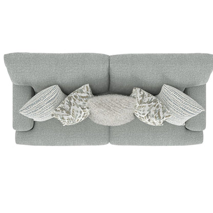 Brett 93" Sofa with Cuddler Cushions in Blue Color