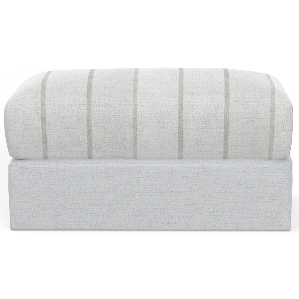 Lindsey Ottoman in White Color