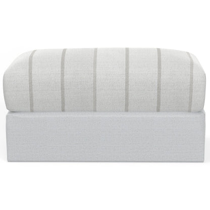 Lindsey Ottoman in White Color