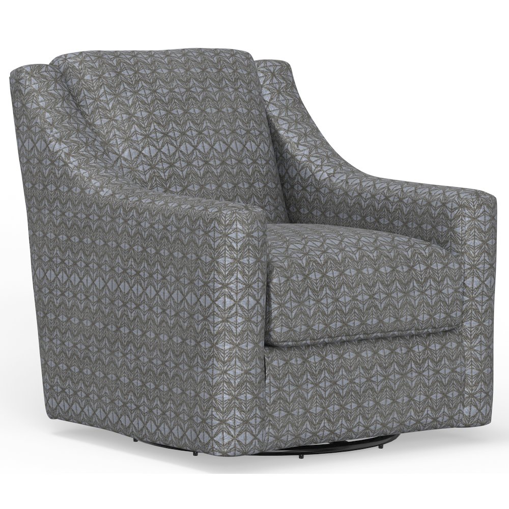 Hyde Park Swivel Chair in Grey Color