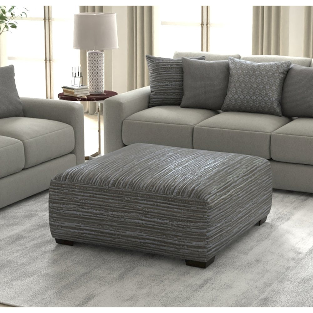 Hyde Park Cocktail Ottoman in Grey Color