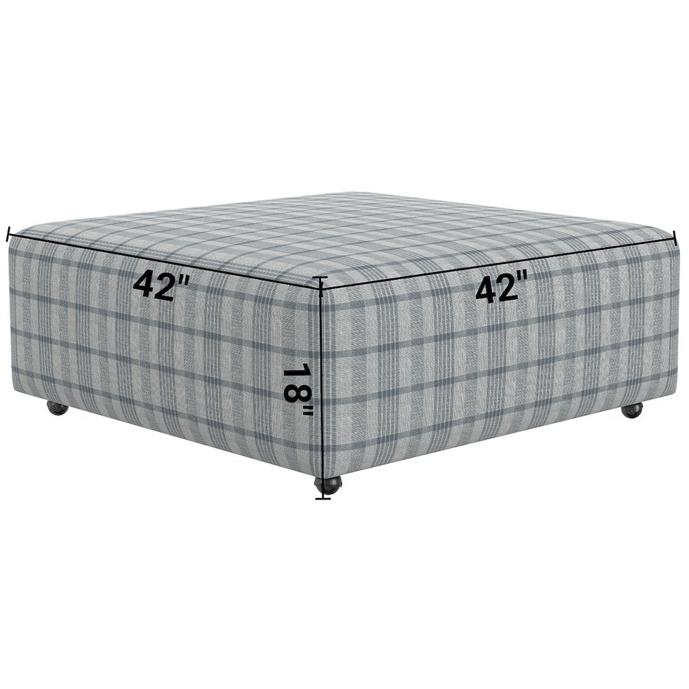 Chappy Castered Cocktail Ottoman