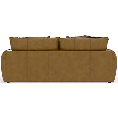 Corvara Top Grain Italian Leather Match Sofa in Brown Color