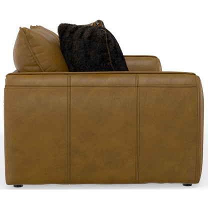 Corvara Top Grain Italian Leather Match Sofa in Brown Color
