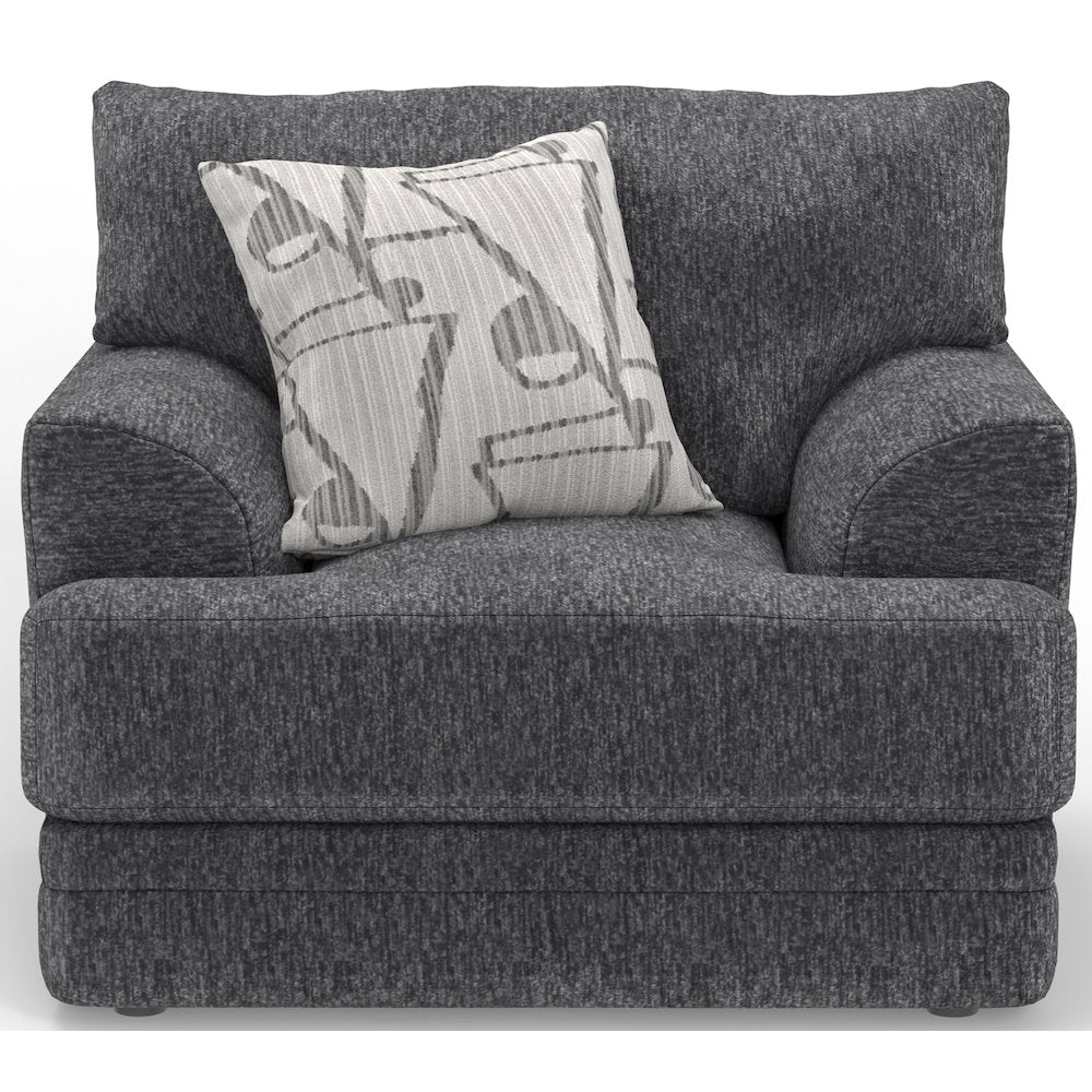 Tyson Chair with Cuddler Cushion in Grey Color