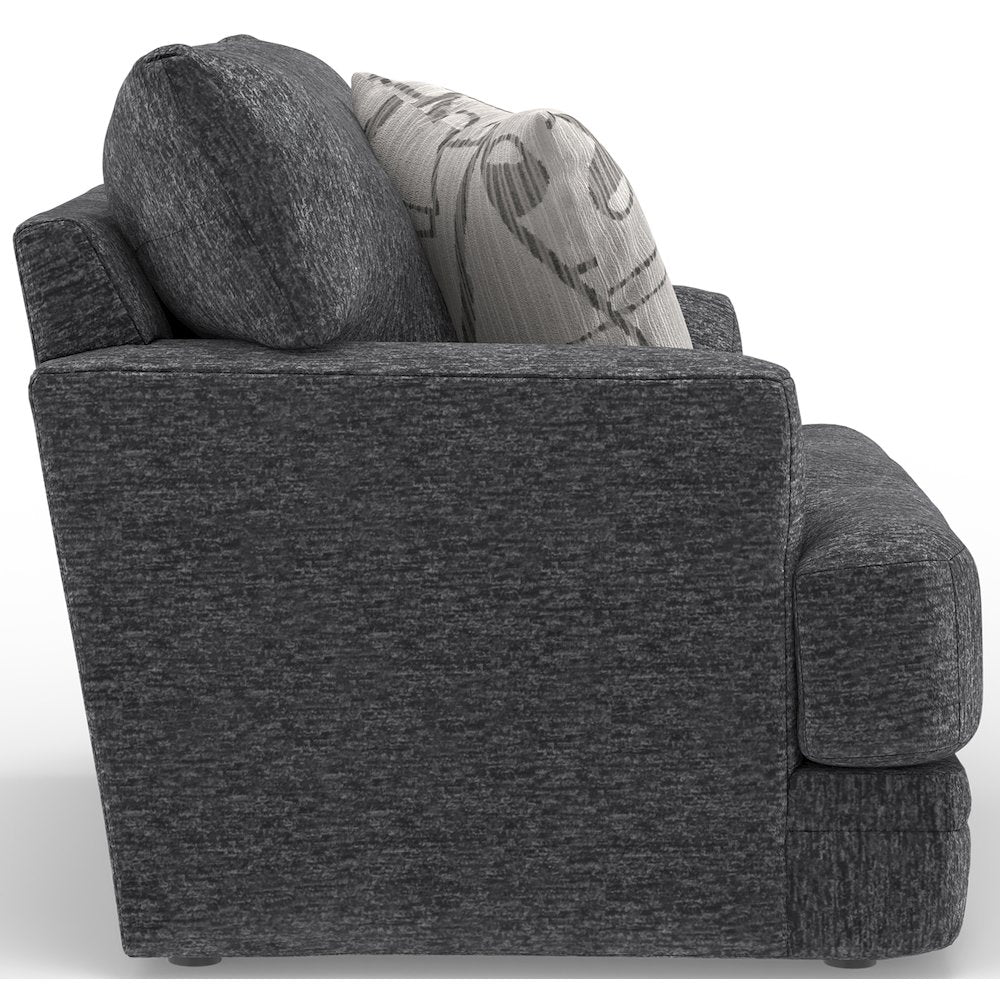 Tyson Chair with Cuddler Cushion in Grey Color