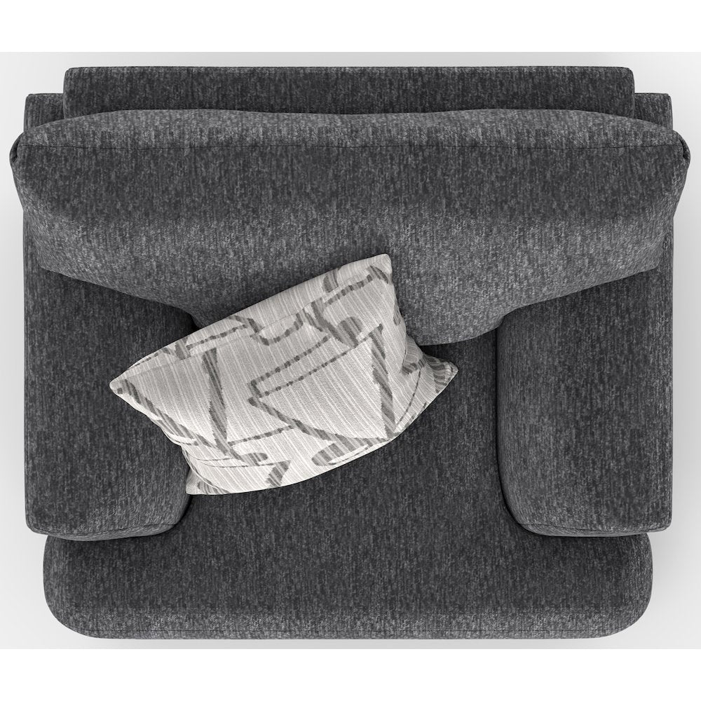 Tyson Chair with Cuddler Cushion in Grey Color