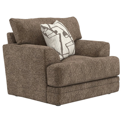 Tyson Chair with Cuddler Cushion in Brown Color