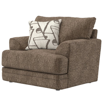Tyson Chair with Cuddler Cushion in Brown Color
