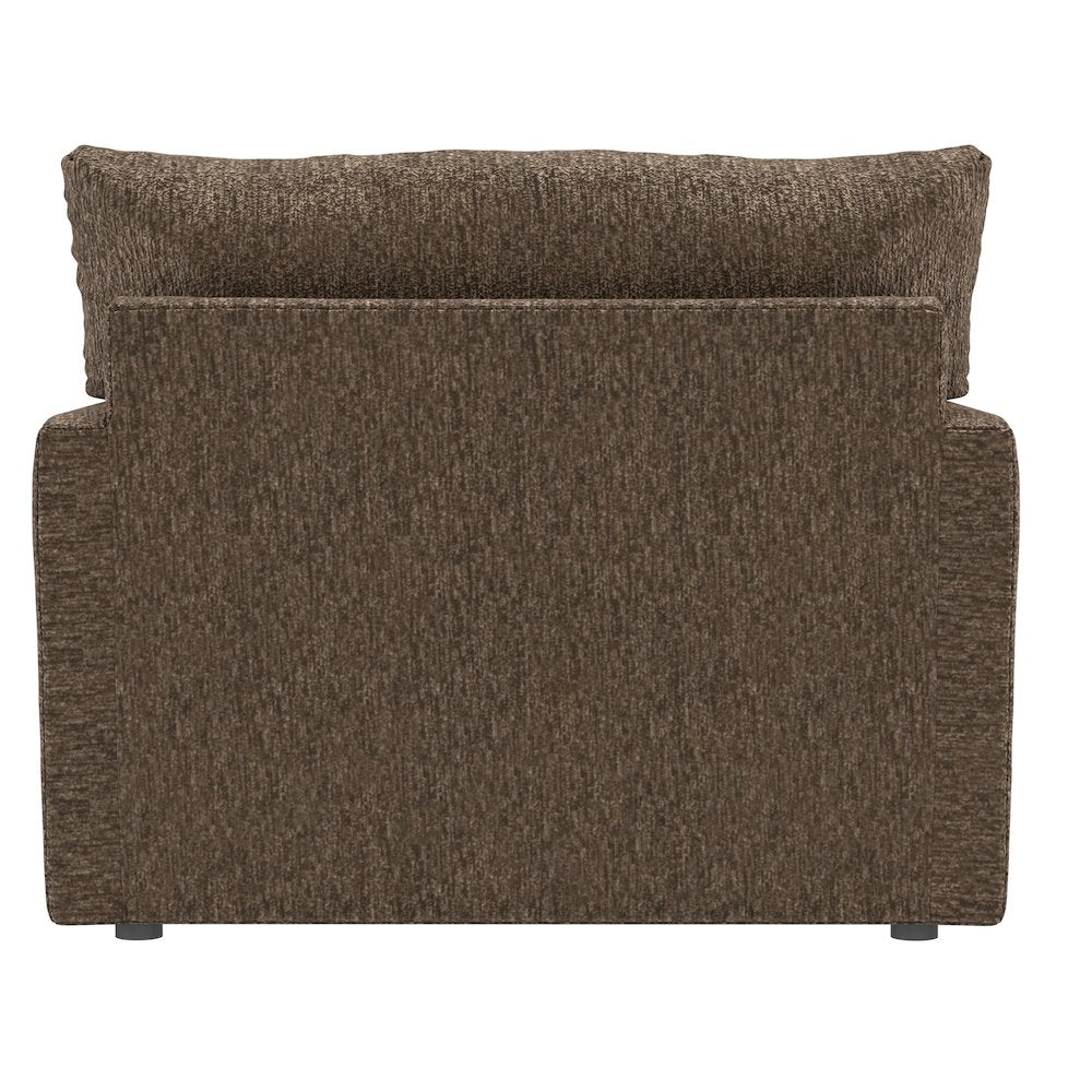 Tyson Chair with Cuddler Cushion in Brown Color