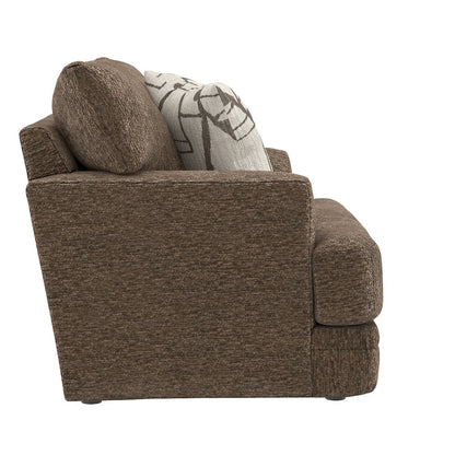 Tyson Chair with Cuddler Cushion in Brown Color