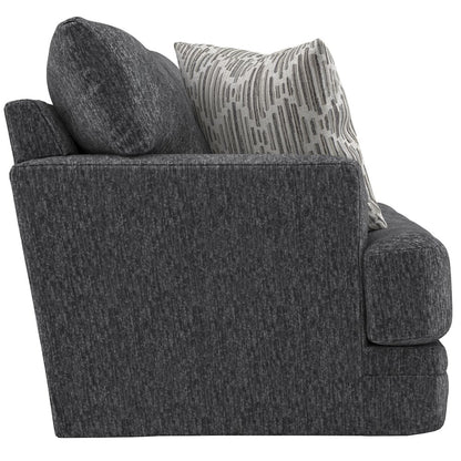 Tyson 93" Sofa with Cuddler Cushions in Grey Color