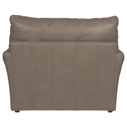 Prato Italian Top Grain Leather Match Chair in Beige Color