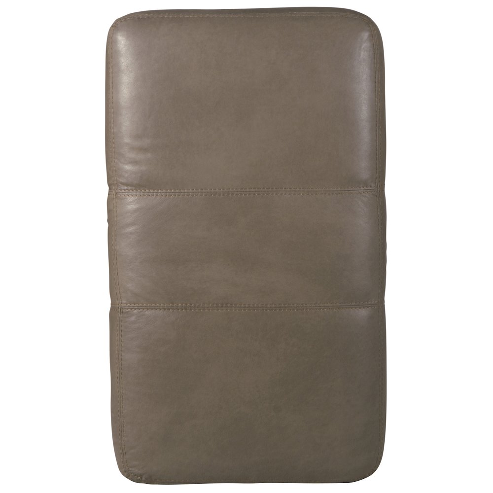 Prato Italian Top Grain Leather Match Ottoman in Beige Color