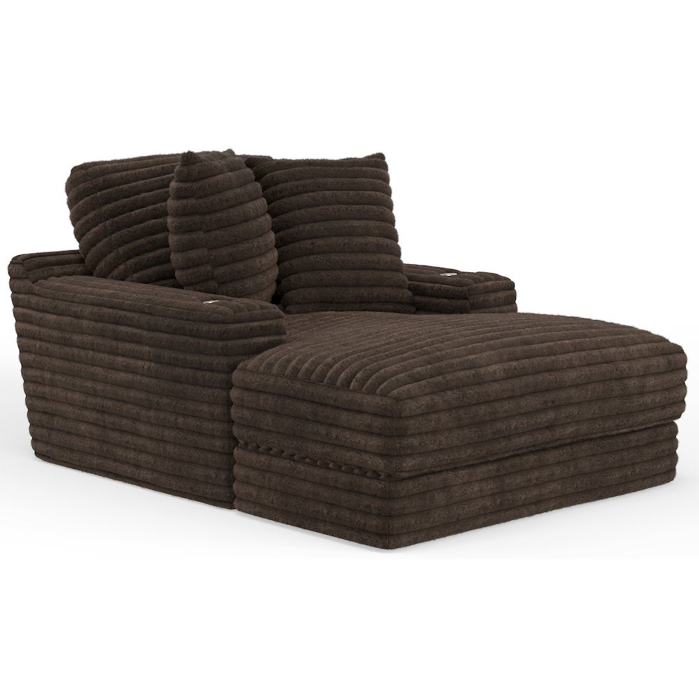Comfrey Chaise in Chocolate Color