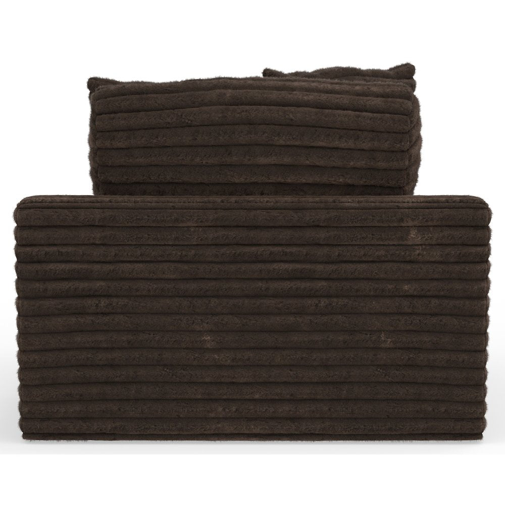 Comfrey Chaise in Chocolate Color