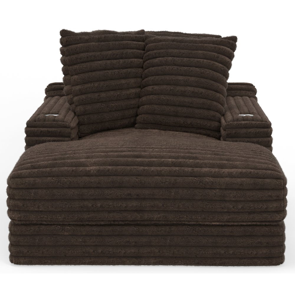 Comfrey Chaise in Chocolate Color