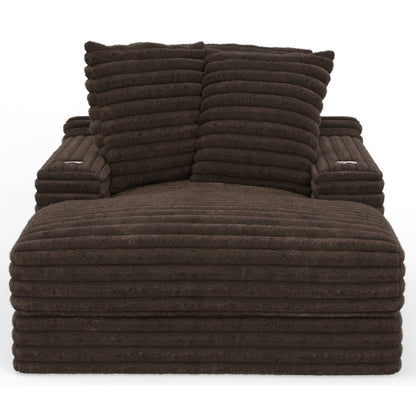 Comfrey Chaise in Chocolate Color