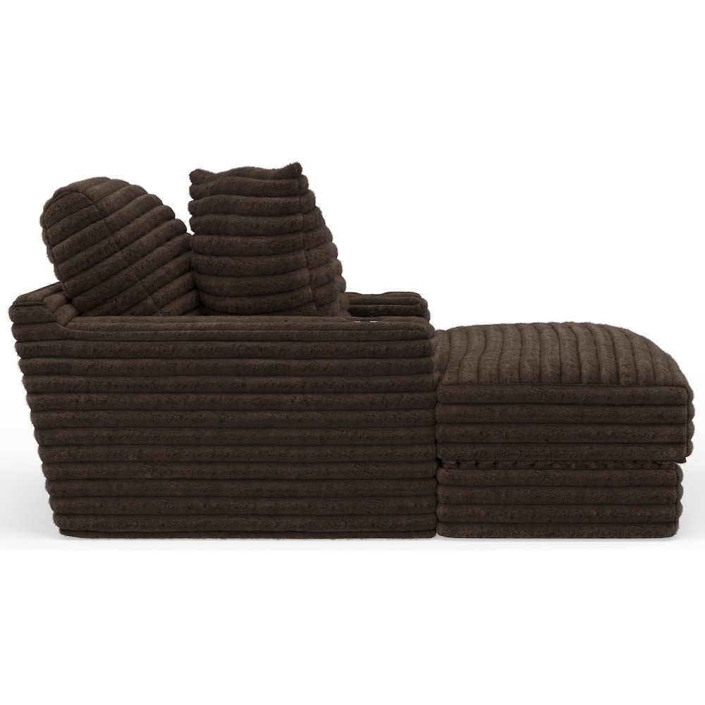 Comfrey Chaise in Chocolate Color
