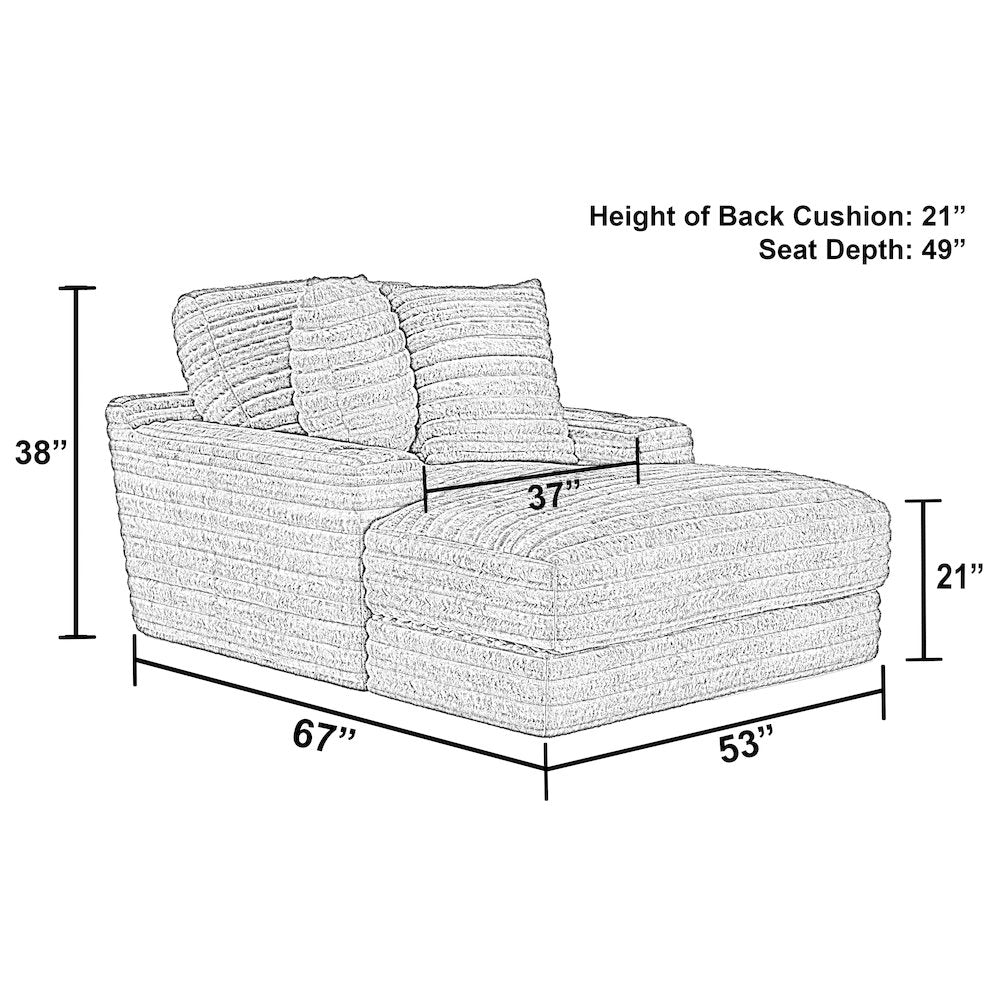 Comfrey Chaise In Moonstruck Color