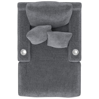 Cozy Chaise with USB Charging Ports in Grey Color