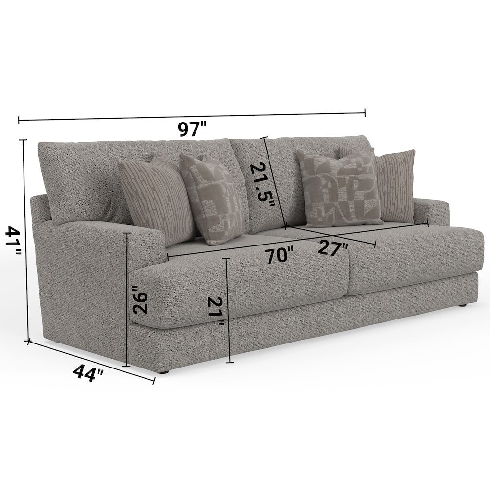 Zeke Sofa in Grey Color