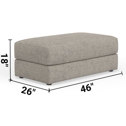 Zeke Ottoman in Grey Color