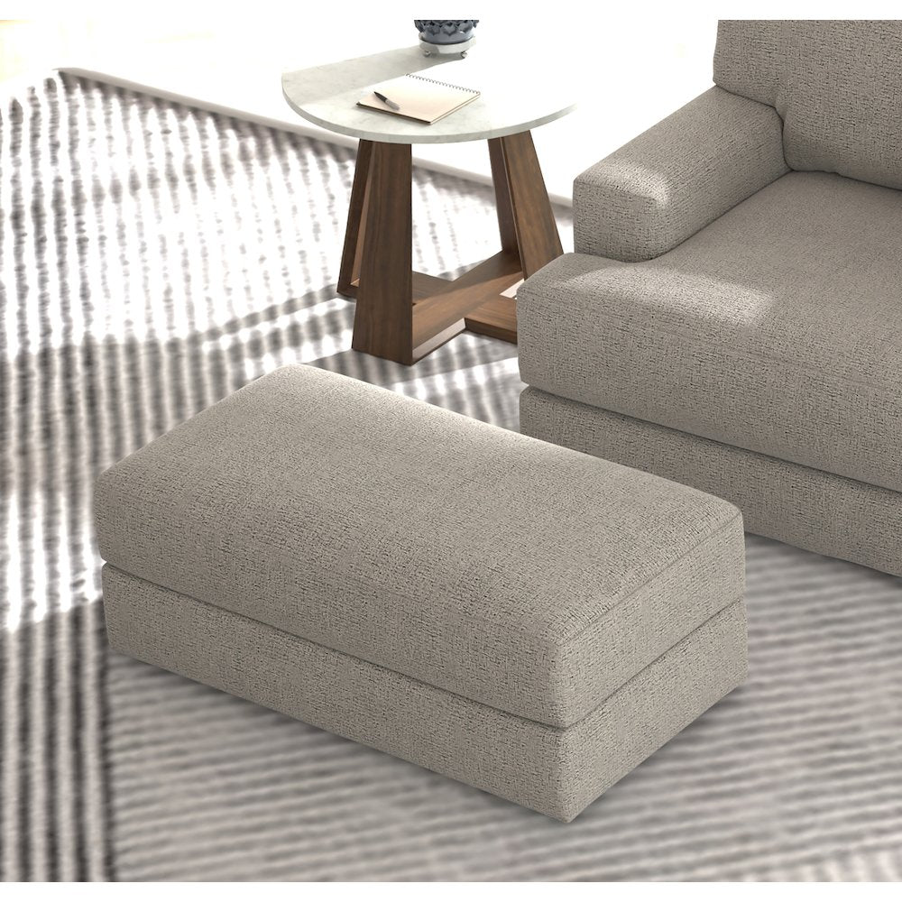 Zeke Ottoman in Grey Color
