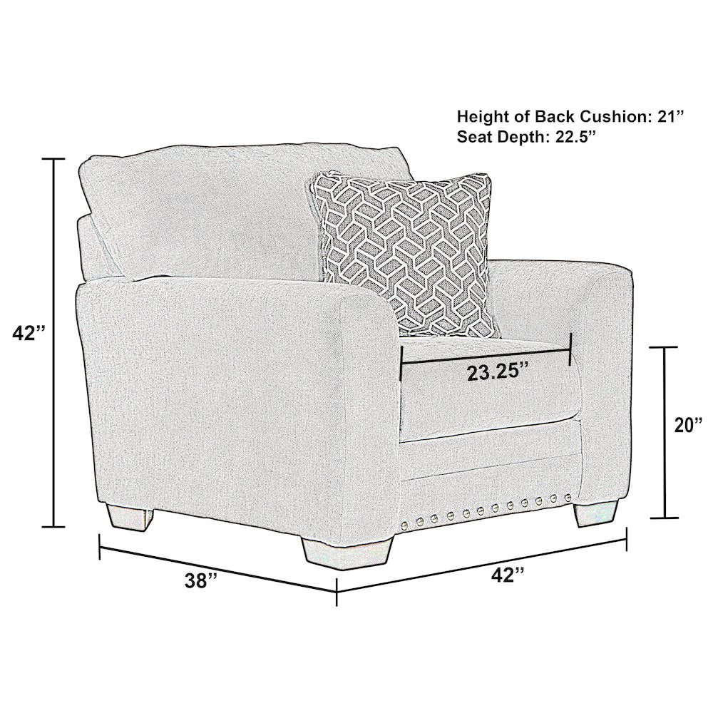 Cutler Chair in Grey Color