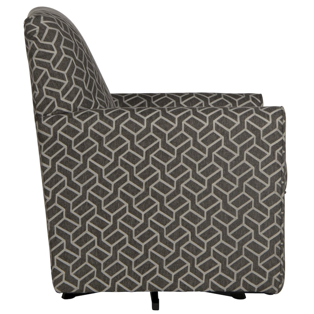 Cutler Swivel Accent Chair in Grey Color