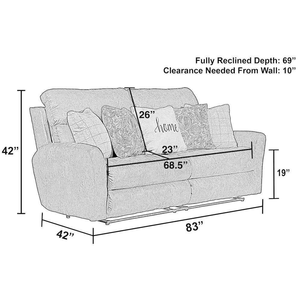 Justine Lay Flat Reclining Sofa