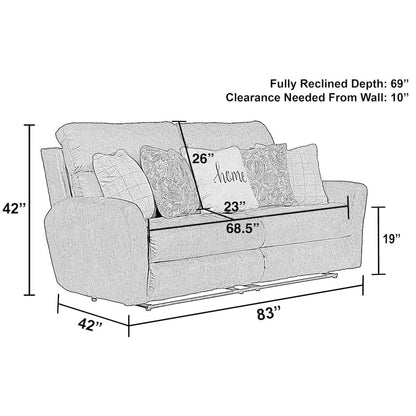 Justine Lay Flat Reclining Sofa