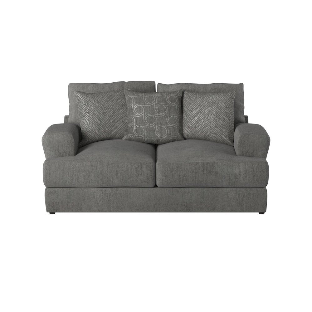 Lamar Loveseat in Grey Color