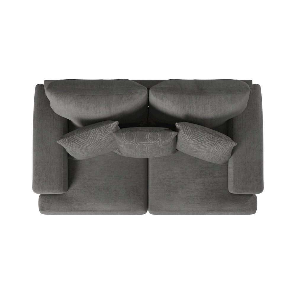 Lamar Loveseat in Grey Color