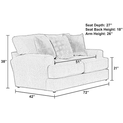 Lamar Loveseat in Brown Color