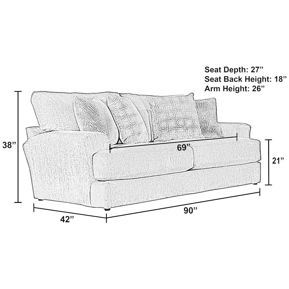 Lamar Sofa in Brown Color