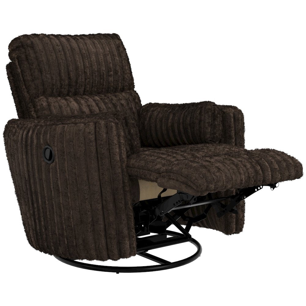 Daydream Swivel Glider Recliner in Chocolate color