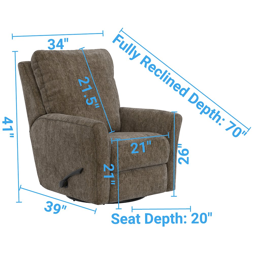 Belton Swivel Glider Recliner in Sand color