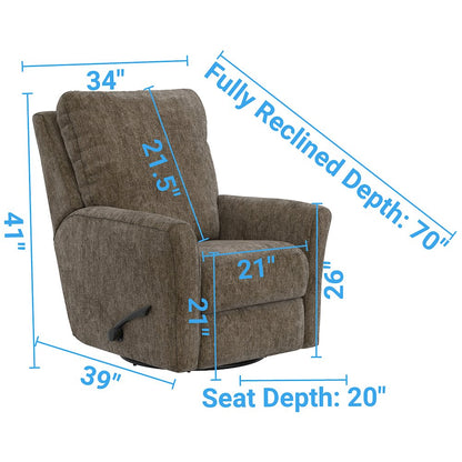 Belton Swivel Glider Recliner in Sand color