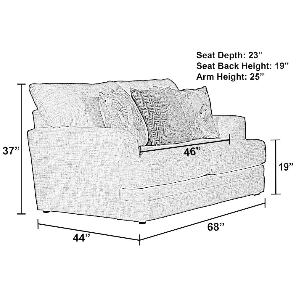 Zeller Loveseat in White Color