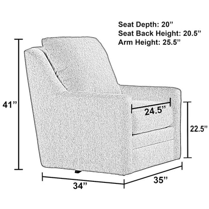 Zeller Swivel Chair in Multi Color